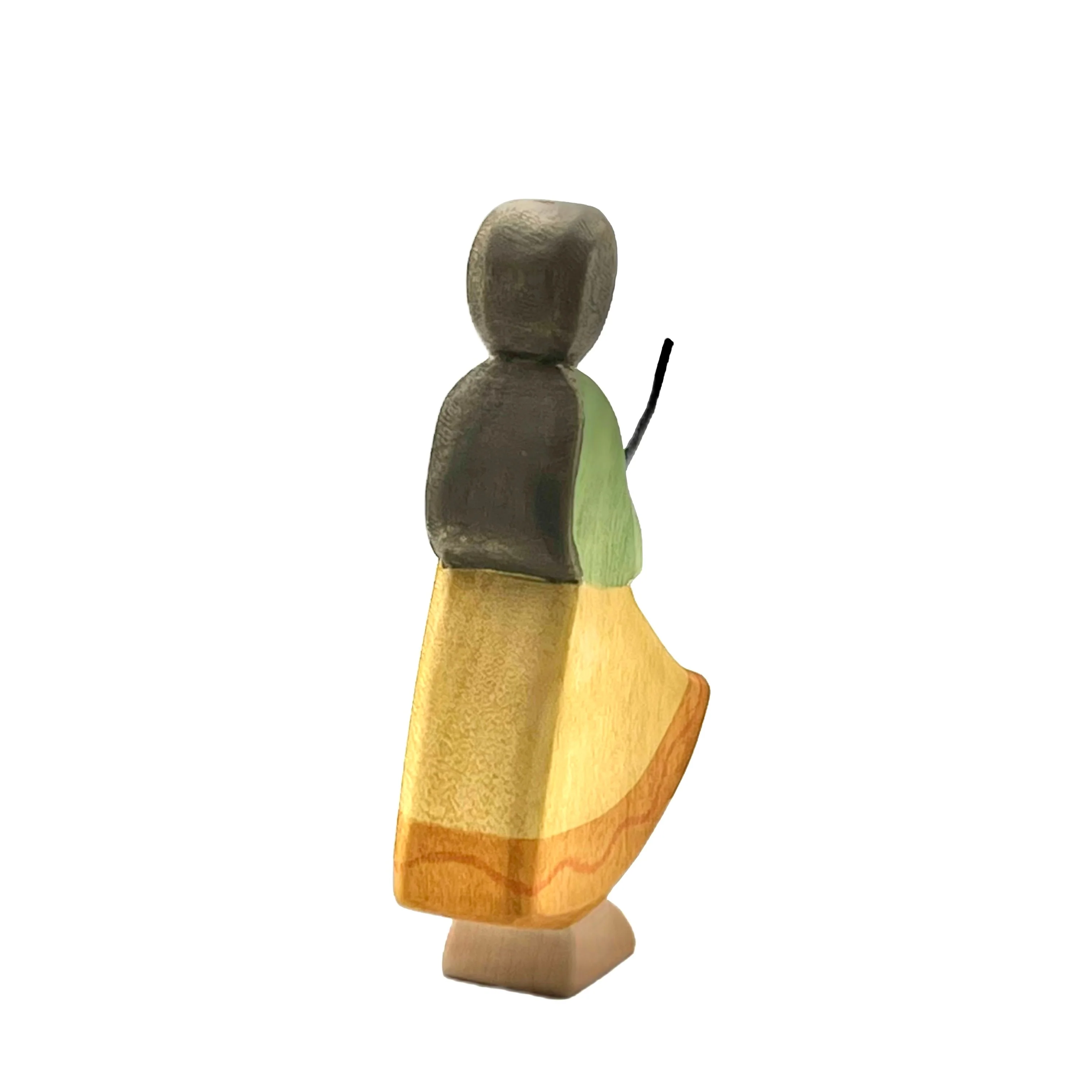 Handcrafted Open Ended Wooden Toy Figure Family - Goose Girl - Image 5