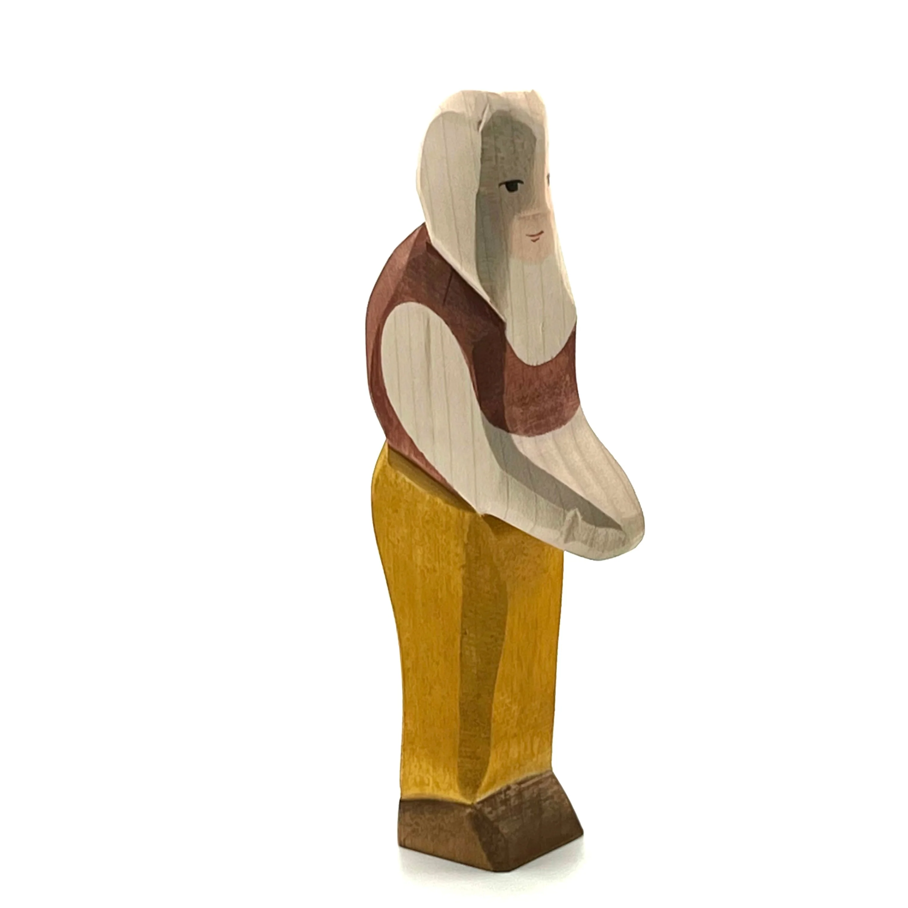 Handcrafted Open Ended Wooden Toy Figure Family - Grandfather - Image 3