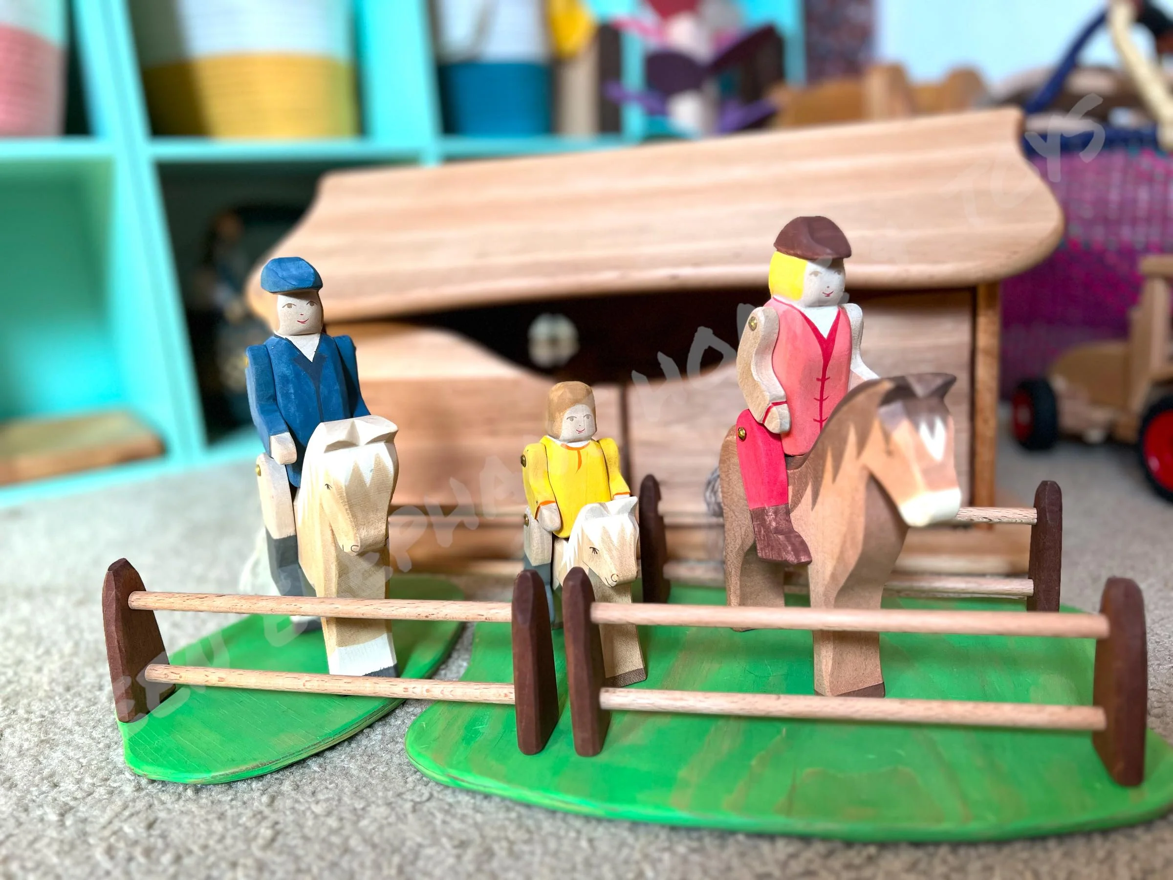 Handcrafted Open Ended Wooden Toy Figure Family - Horse Woman (Rider Only) - Image 3