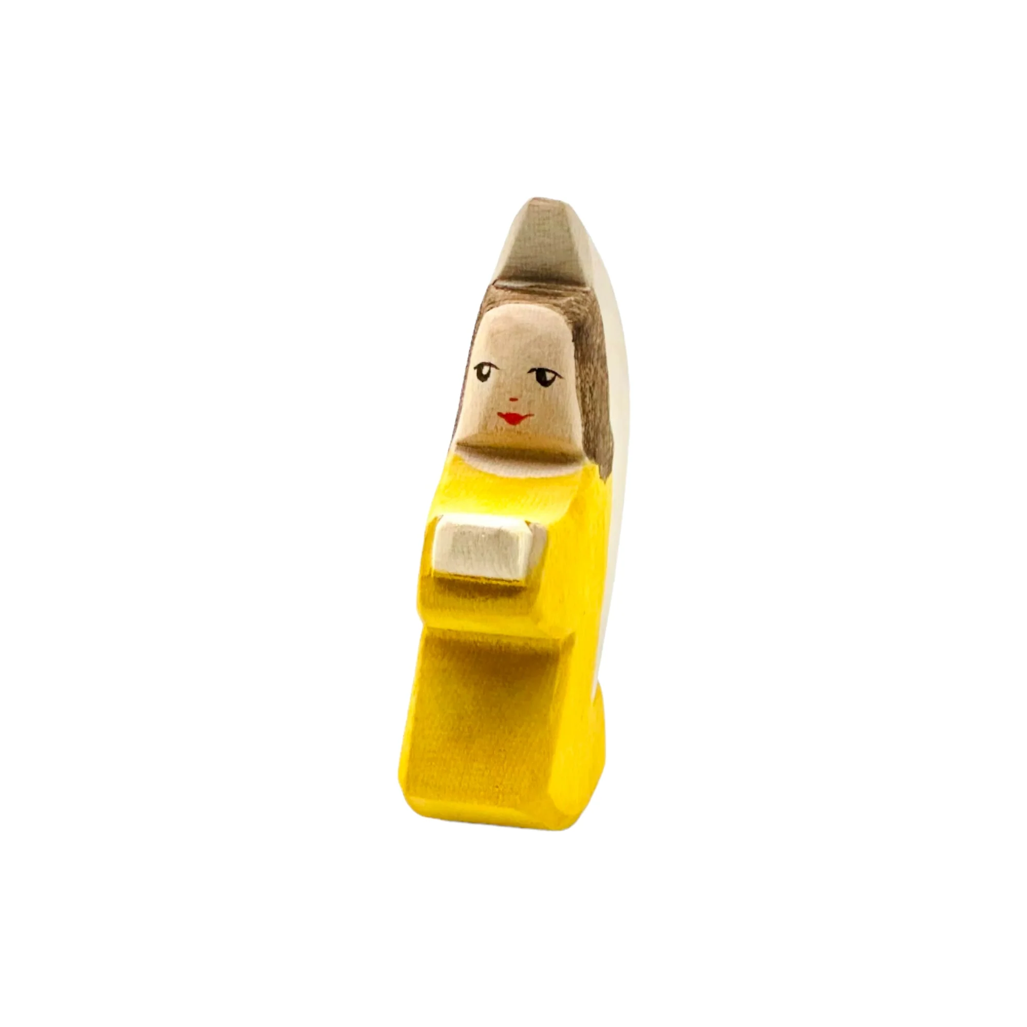 Handcrafted Open Ended Wooden Toy Figure Family - Little Angel Orange - Image 4