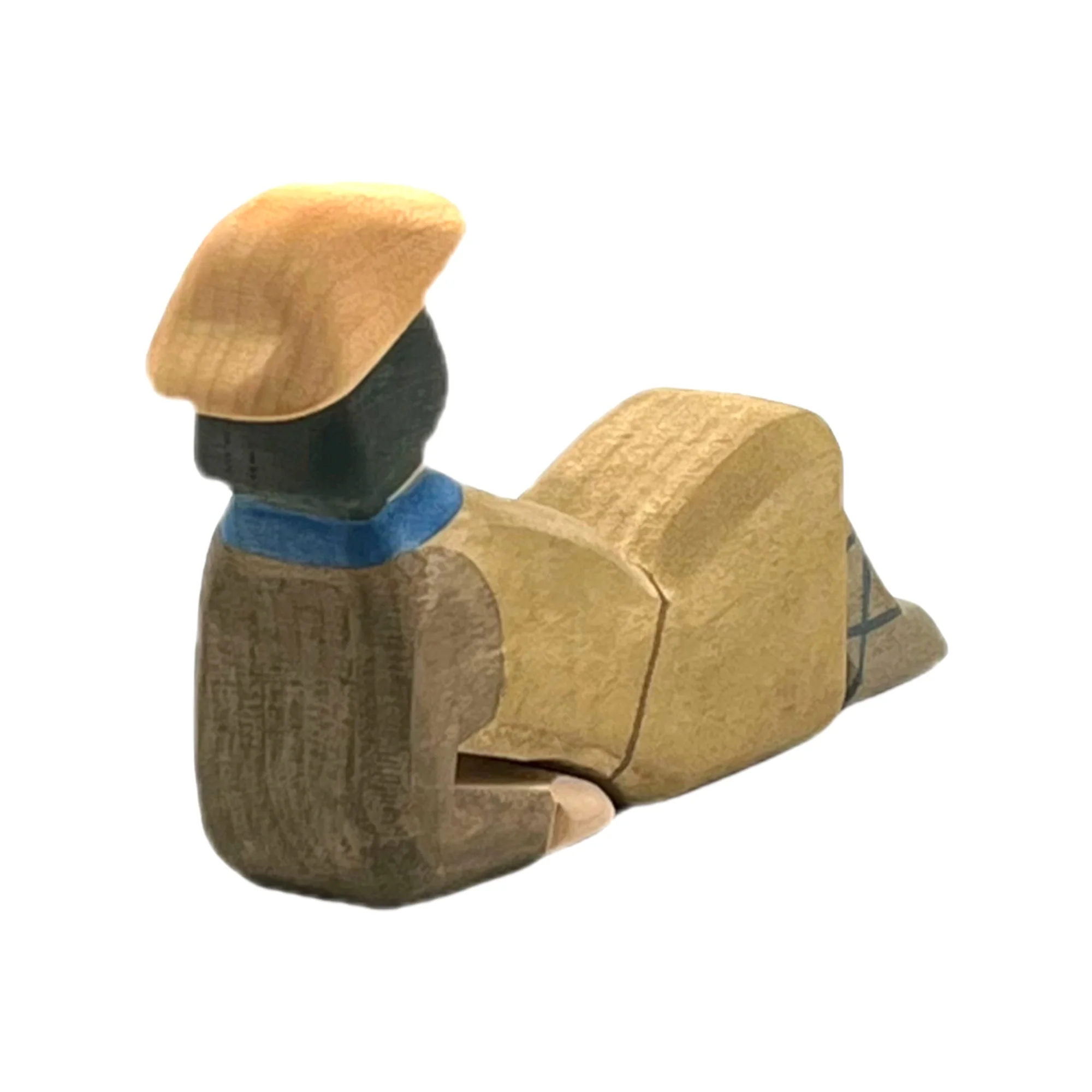 Handcrafted Open Ended Wooden Toy Figure Family - Lying Shepherd - Image 4