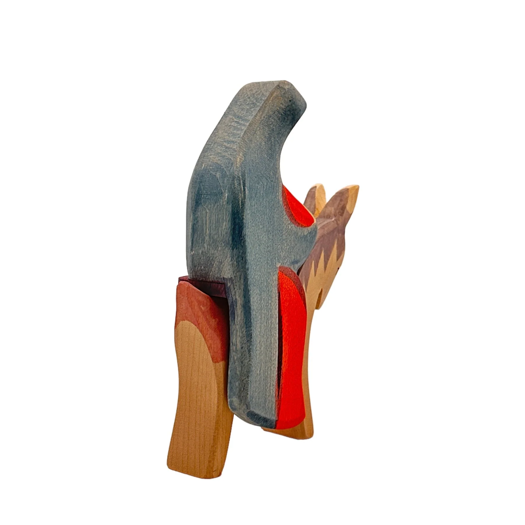Handcrafted Open Ended Wooden Toy Figure Family - Mary on Donkey 2 Pieces - Image 3