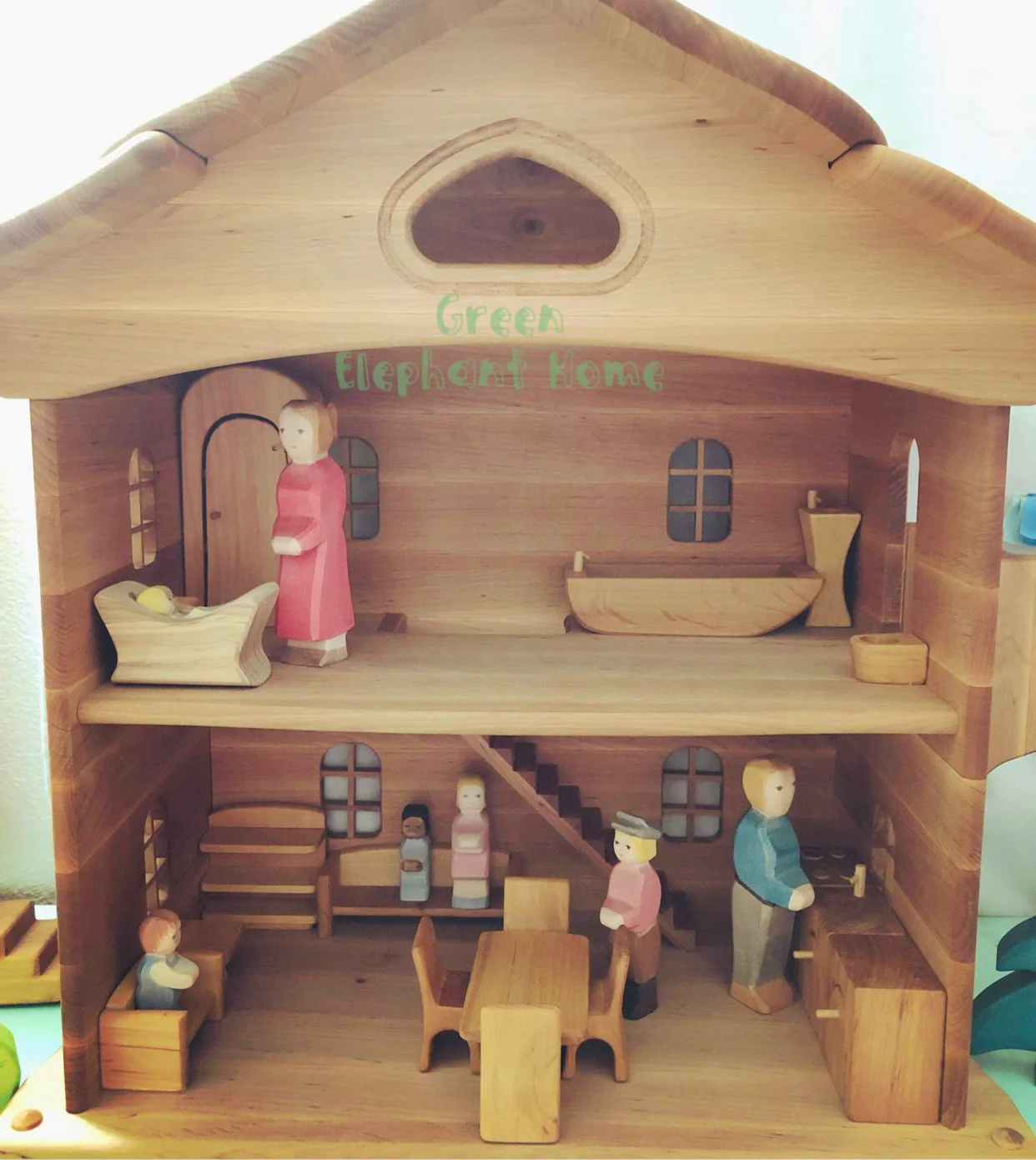 Handcrafted Open Ended Wooden Toy Figure Family - Mother - Image 6