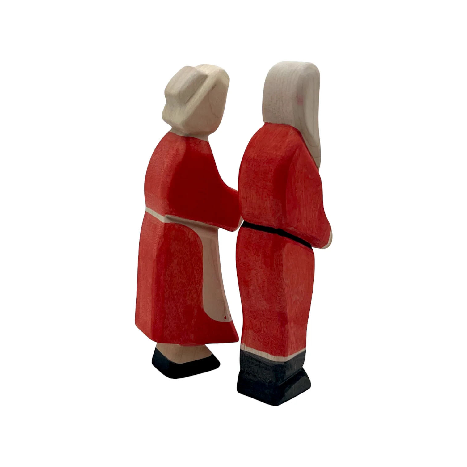 Handcrafted Open Ended Wooden Toy Figure Family - Mr. and Mrs. Claus (2 Pieces) - Image 4