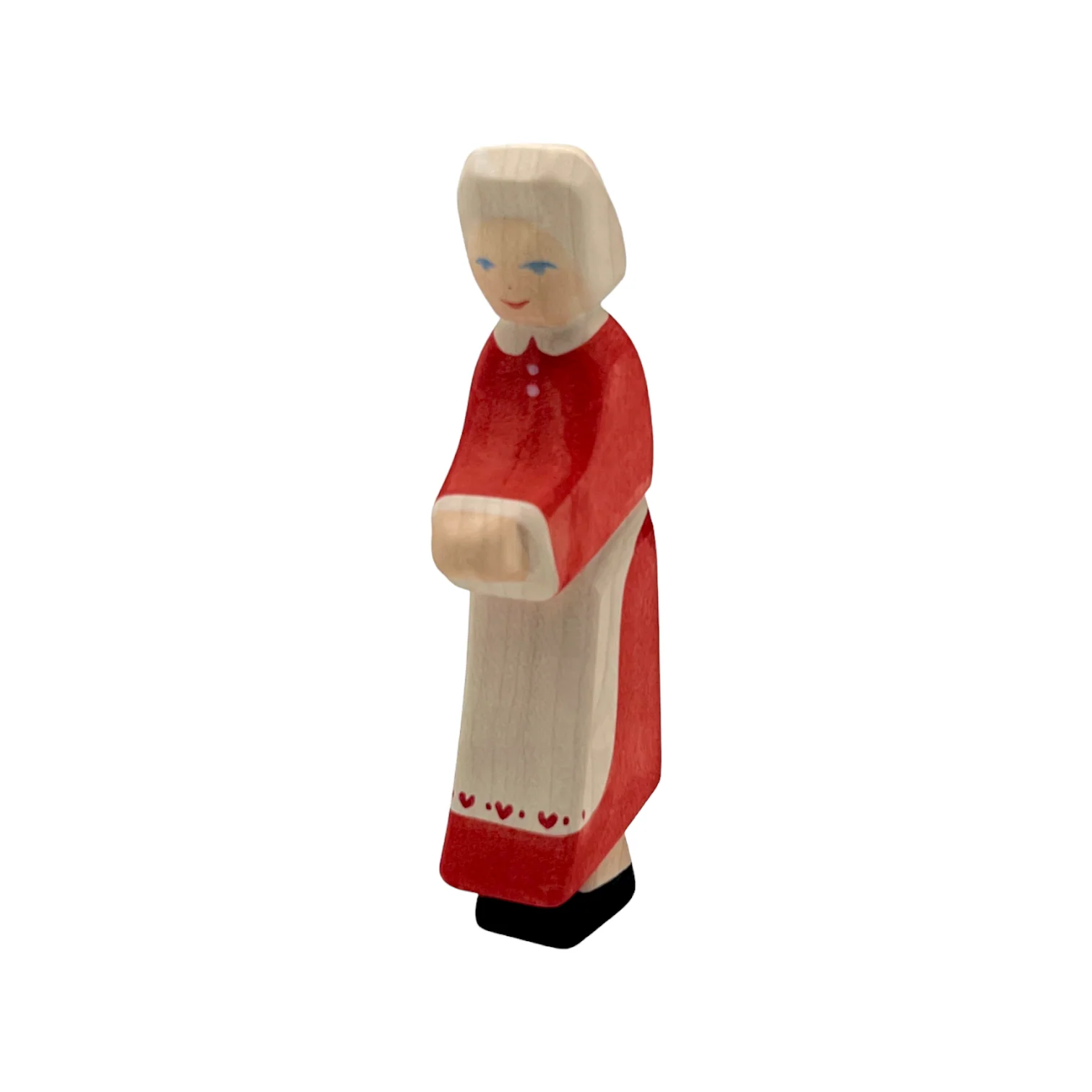 Handcrafted Open Ended Wooden Toy Figure Family - Mr. and Mrs. Claus (2 Pieces) - Image 5