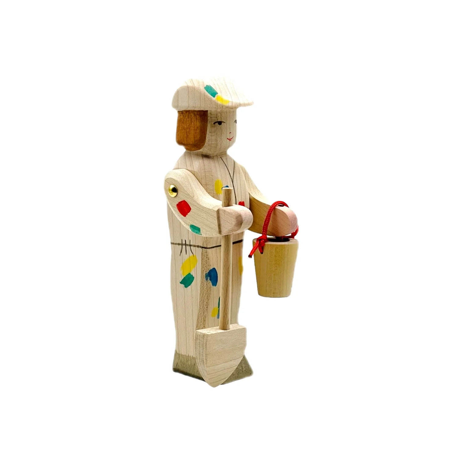 Handcrafted Open Ended Wooden Toy Figure Family - Painter - Image 3