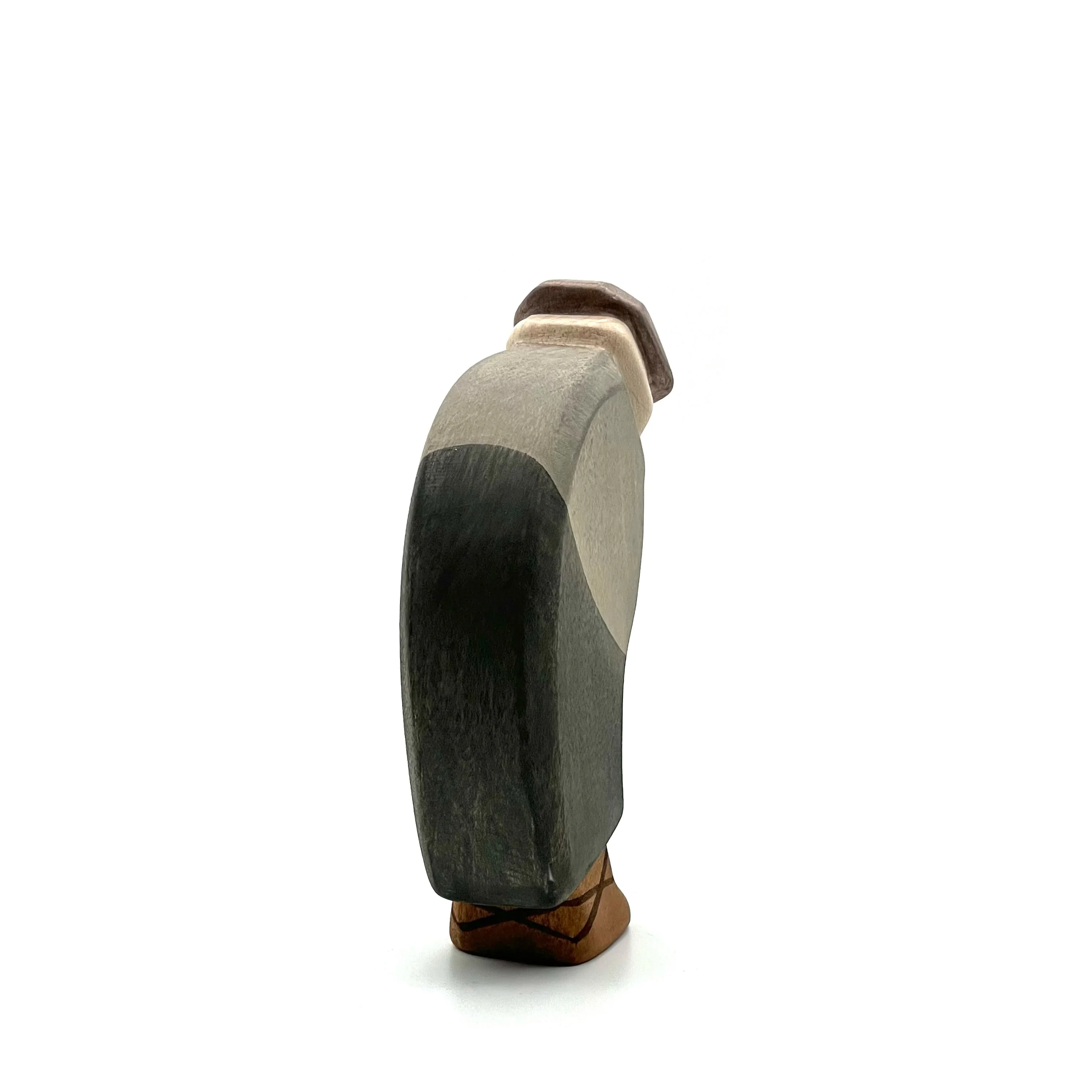 Handcrafted Open Ended Wooden Toy Figure Family - Shepherd Bowing - Image 4