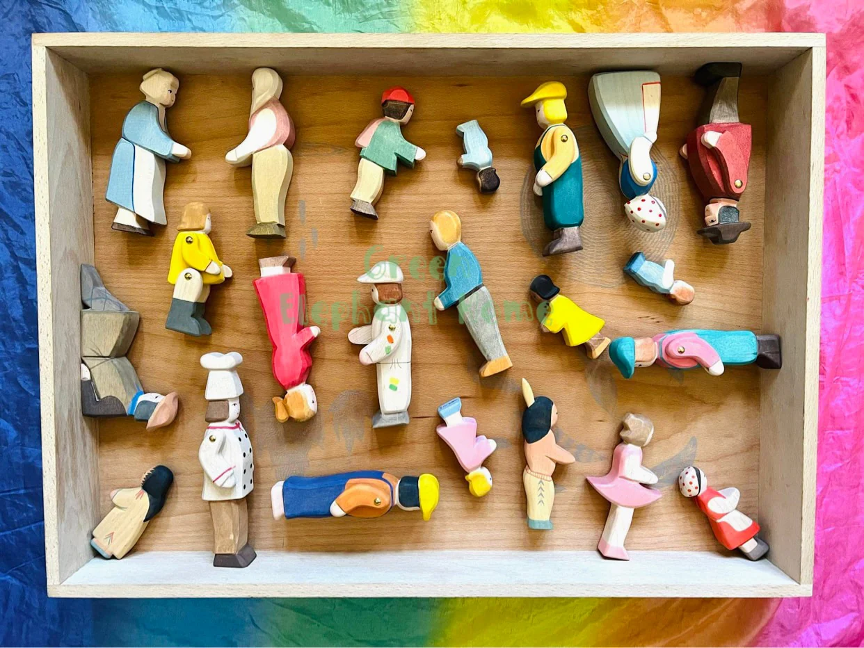 Handcrafted Open Ended Wooden Toy Figure Family - Shepherd Boy - Image 5