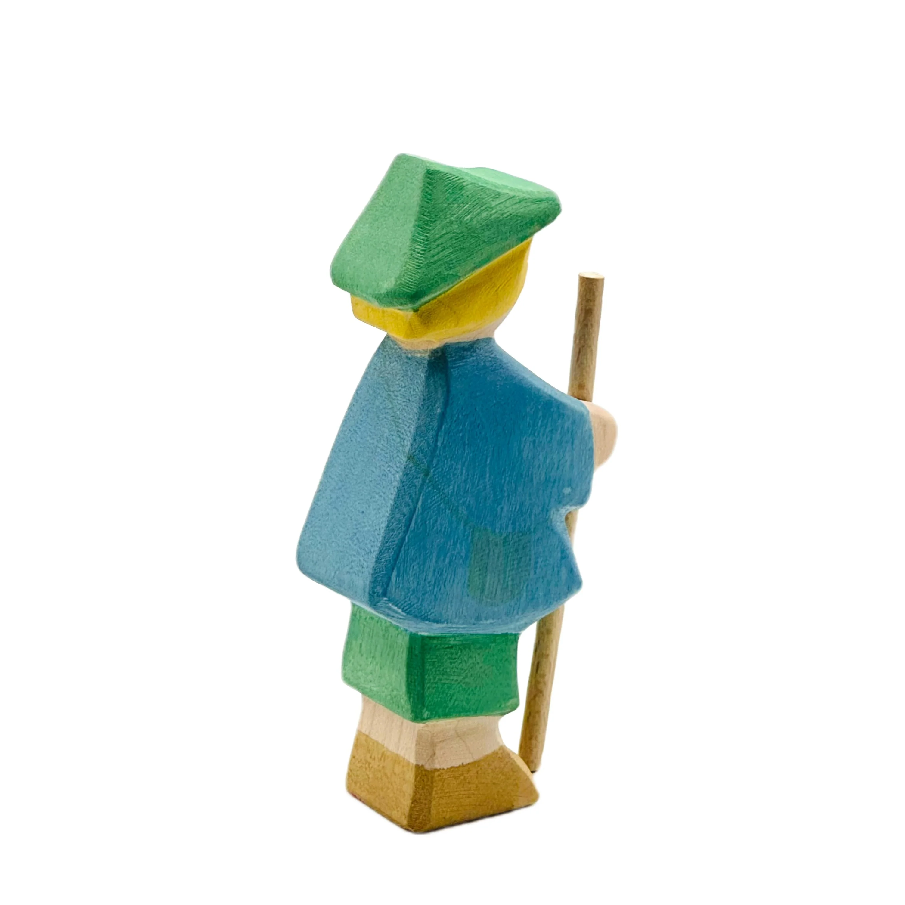Handcrafted Open Ended Wooden Toy Figure Family - Shepherd Boy Small - Image 3