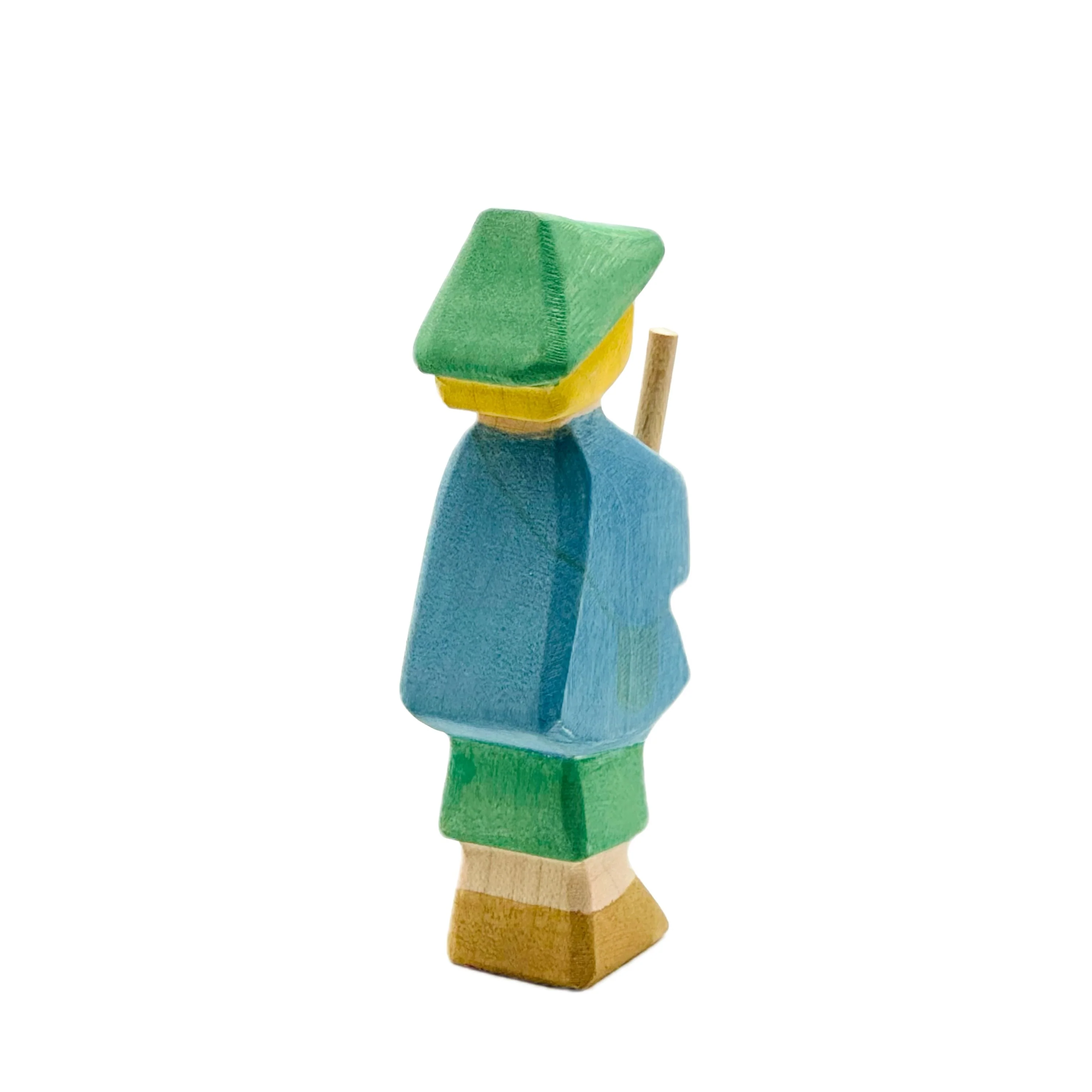 Handcrafted Open Ended Wooden Toy Figure Family - Shepherd Boy Small - Image 4