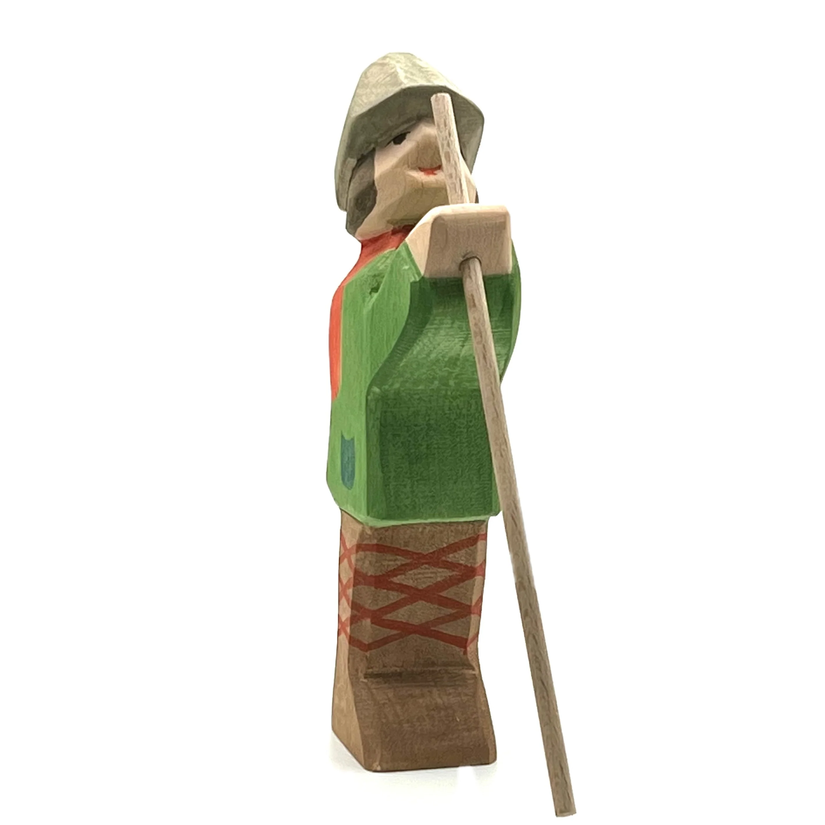 Handcrafted Open Ended Wooden Toy Figure Family - Shepherd Standing - Image 2