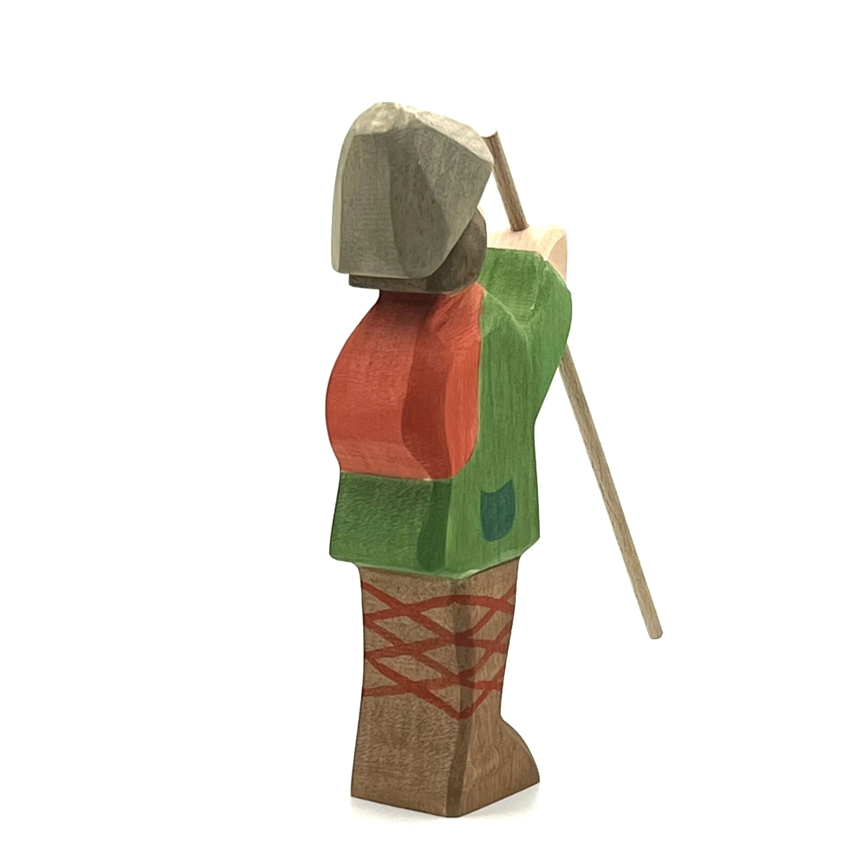 Handcrafted Open Ended Wooden Toy Figure Family - Shepherd Standing - Image 4