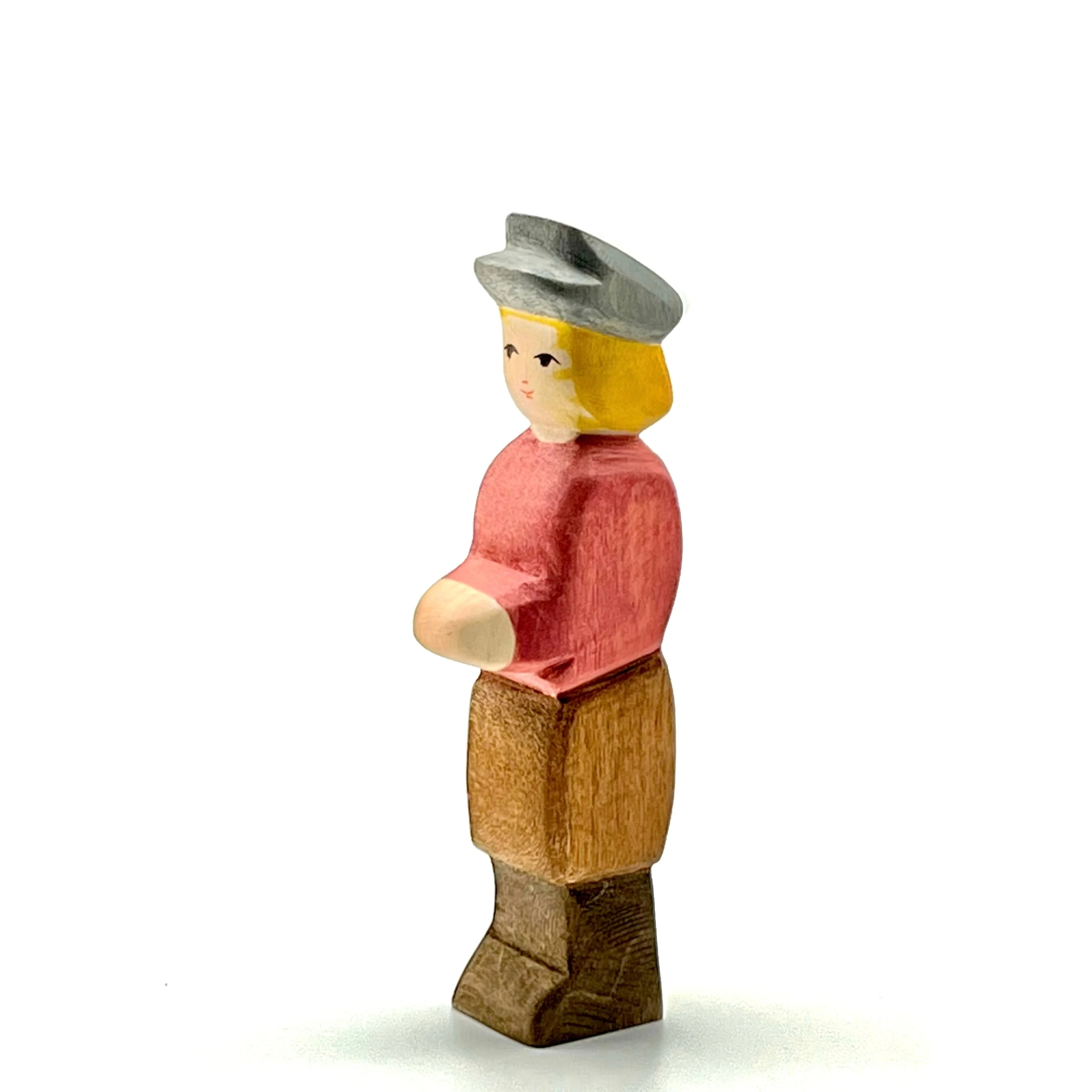 Handcrafted Open Ended Wooden Toy Figure Family - Son - Image 2