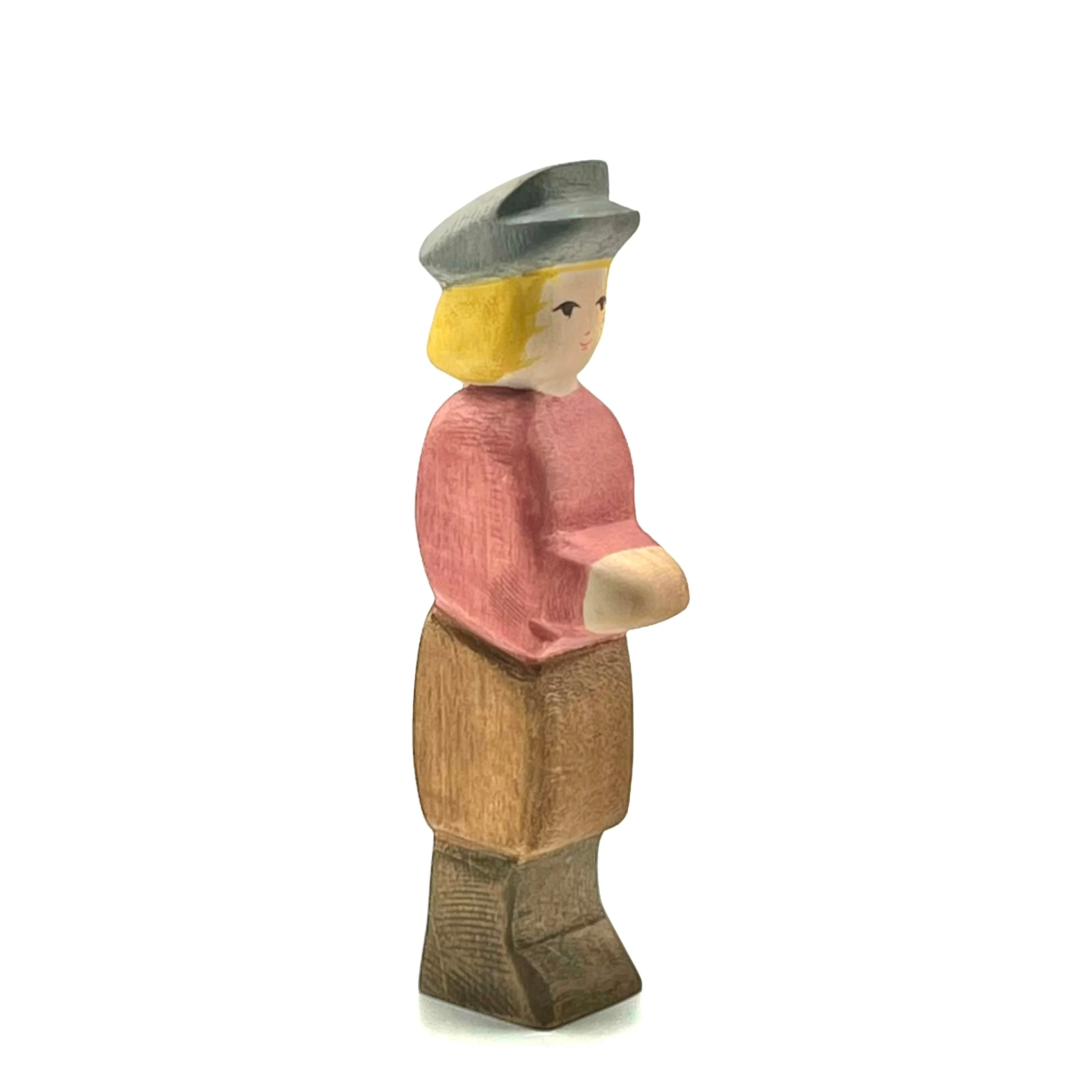 Handcrafted Open Ended Wooden Toy Figure Family - Son - Image 3
