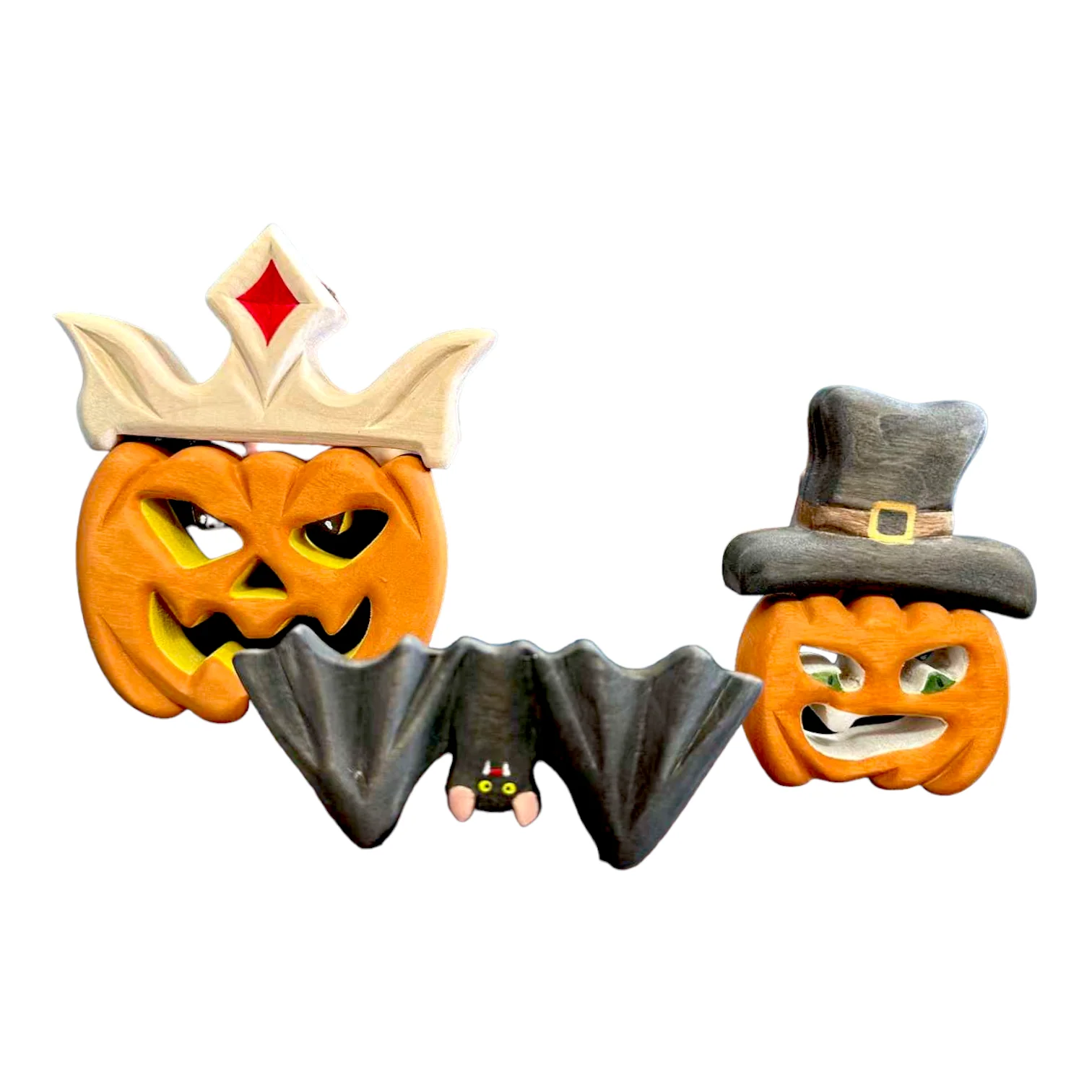Handcrafted Open Ended Wooden Toy Holiday Set - 16 Pieces Halloween Set - Image 6