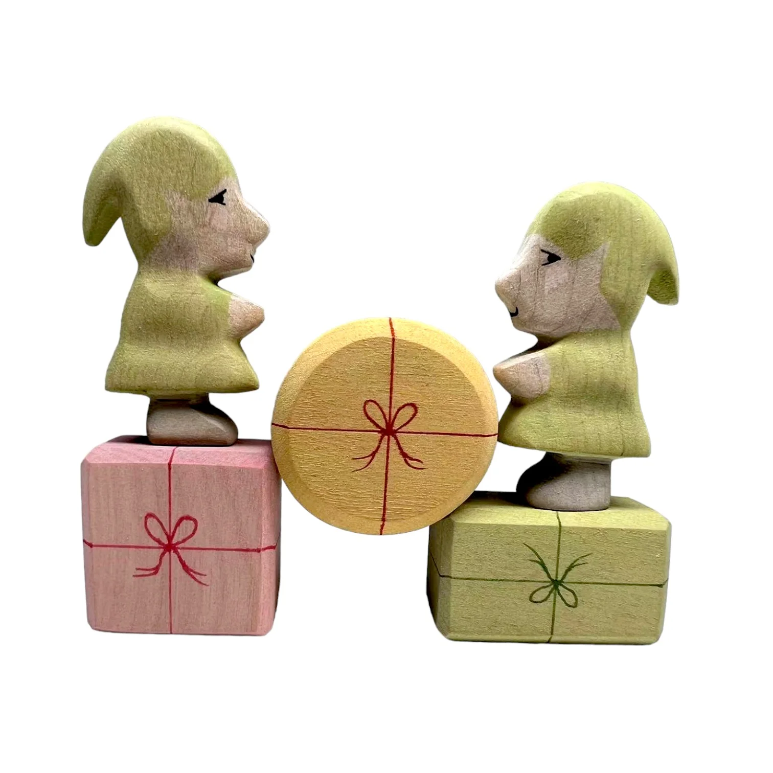 Handcrafted Open Ended Wooden Toy Holiday Set - 8 Pieces Christmas Set - Image 9