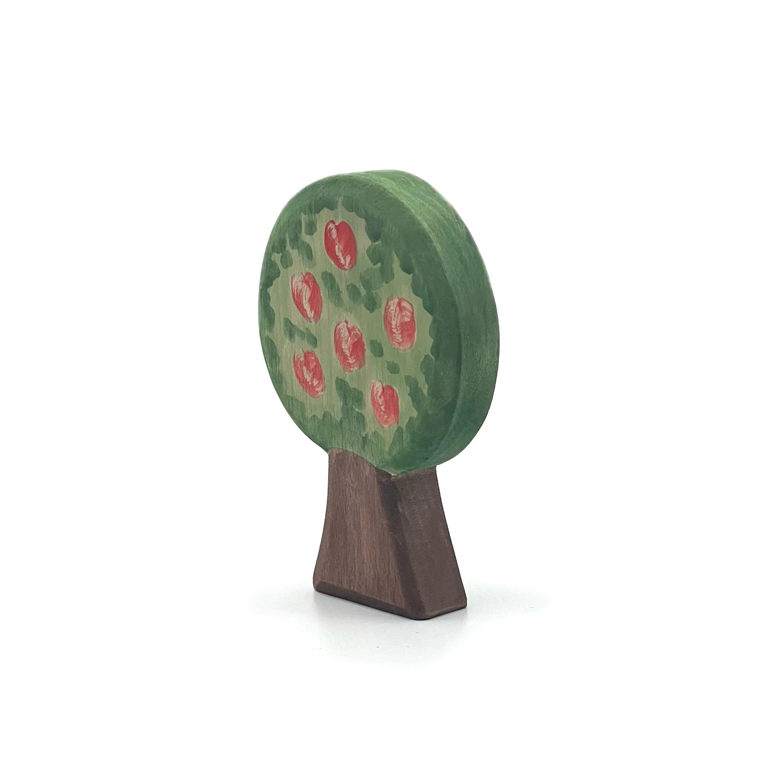 Handcrafted Open Ended Wooden Toy Tree and Landscaping - Apple Tree - Image 2