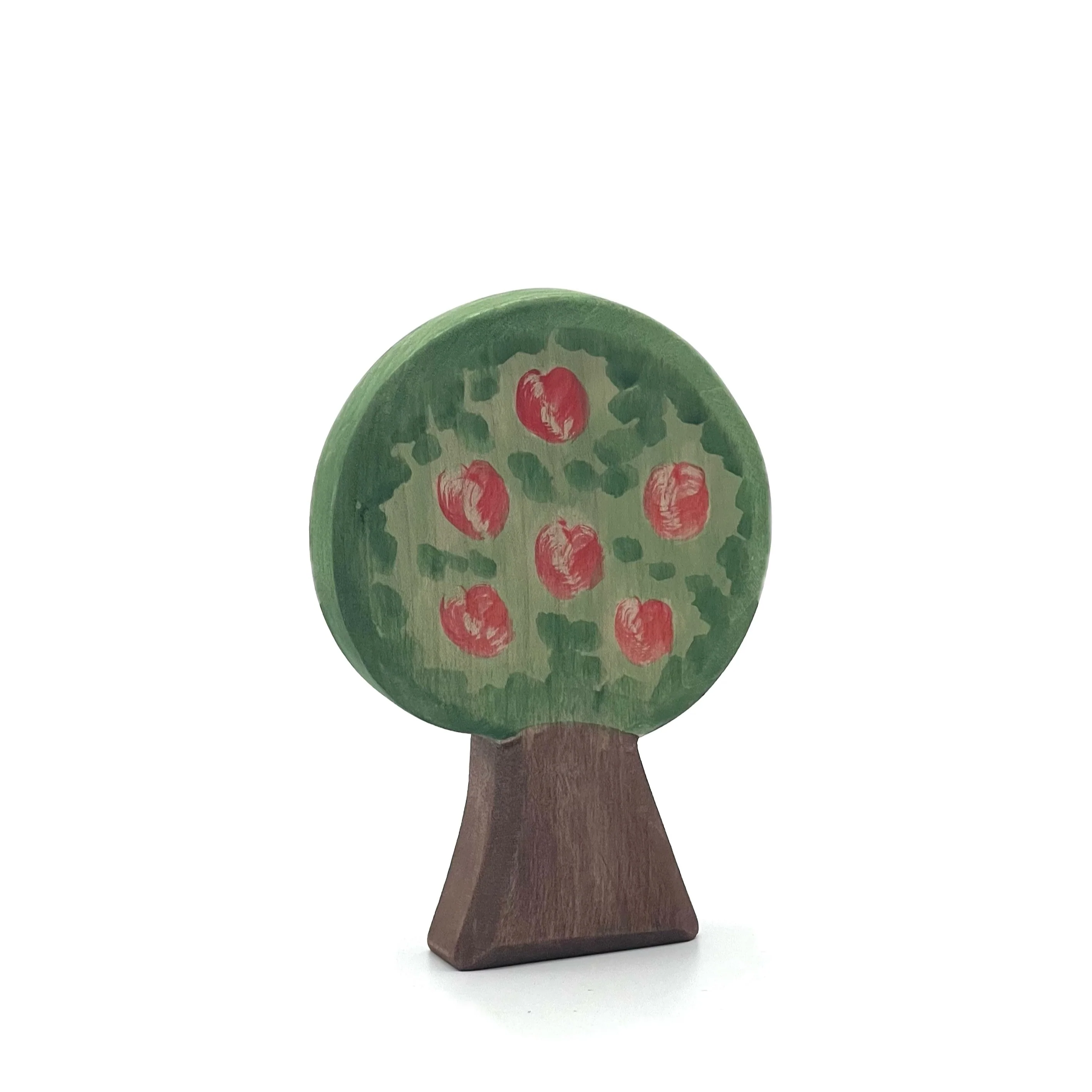 Handcrafted Open Ended Wooden Toy Tree and Landscaping - Apple Tree - Image 3