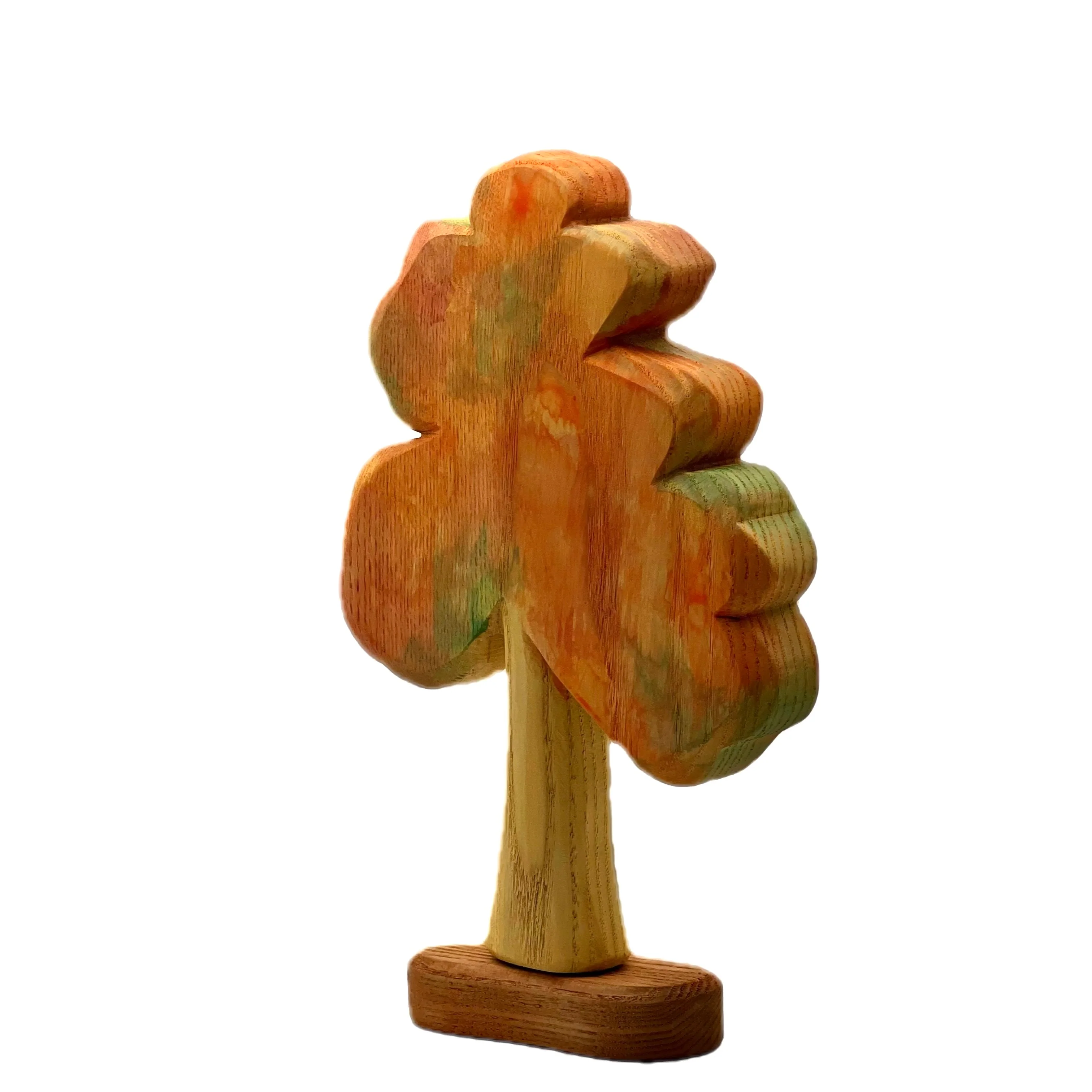 Handcrafted Open Ended Wooden Toy Tree and Landscaping - Autumn Tree Large