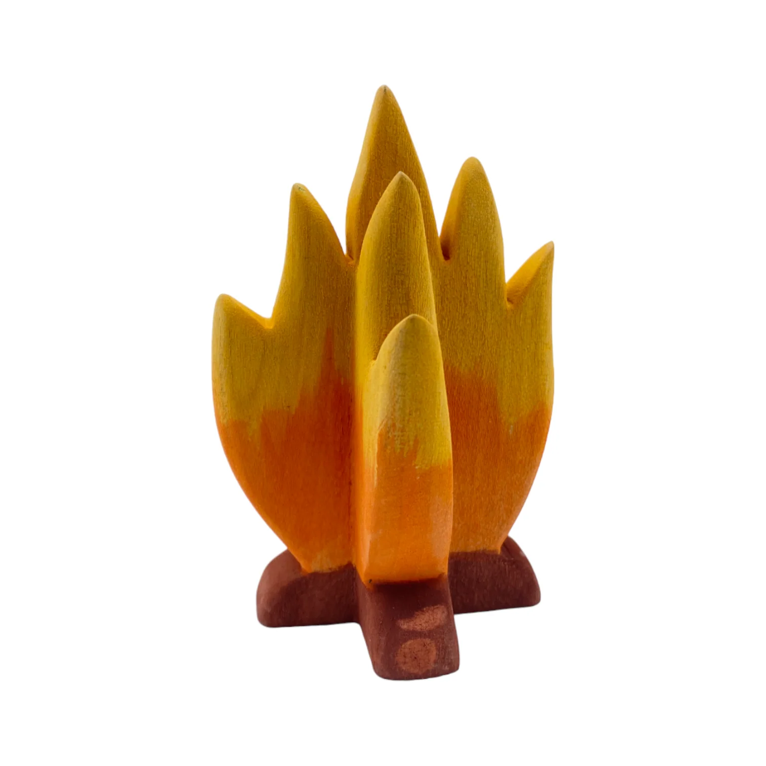 Handcrafted Open Ended Wooden Toy Tree and Landscaping - Fire Flame - Image 3