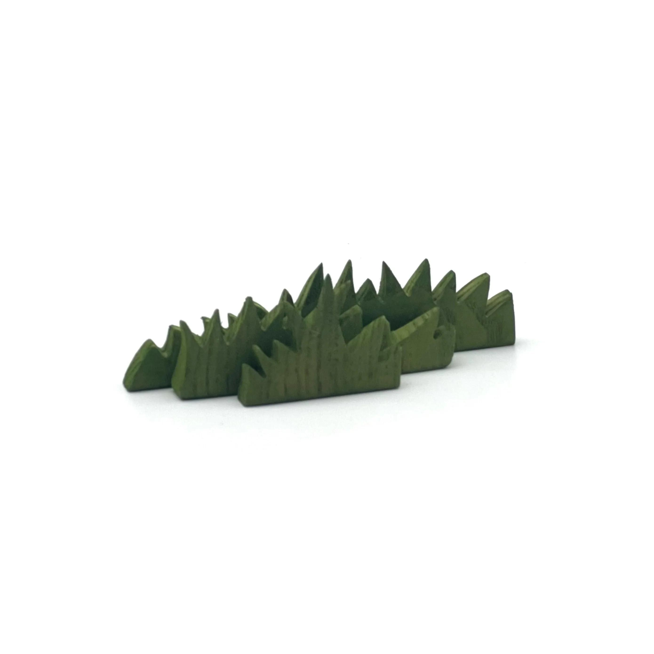 Handcrafted Open Ended Wooden Toy Tree and Landscaping - Grass 3 Pieces - Image 4