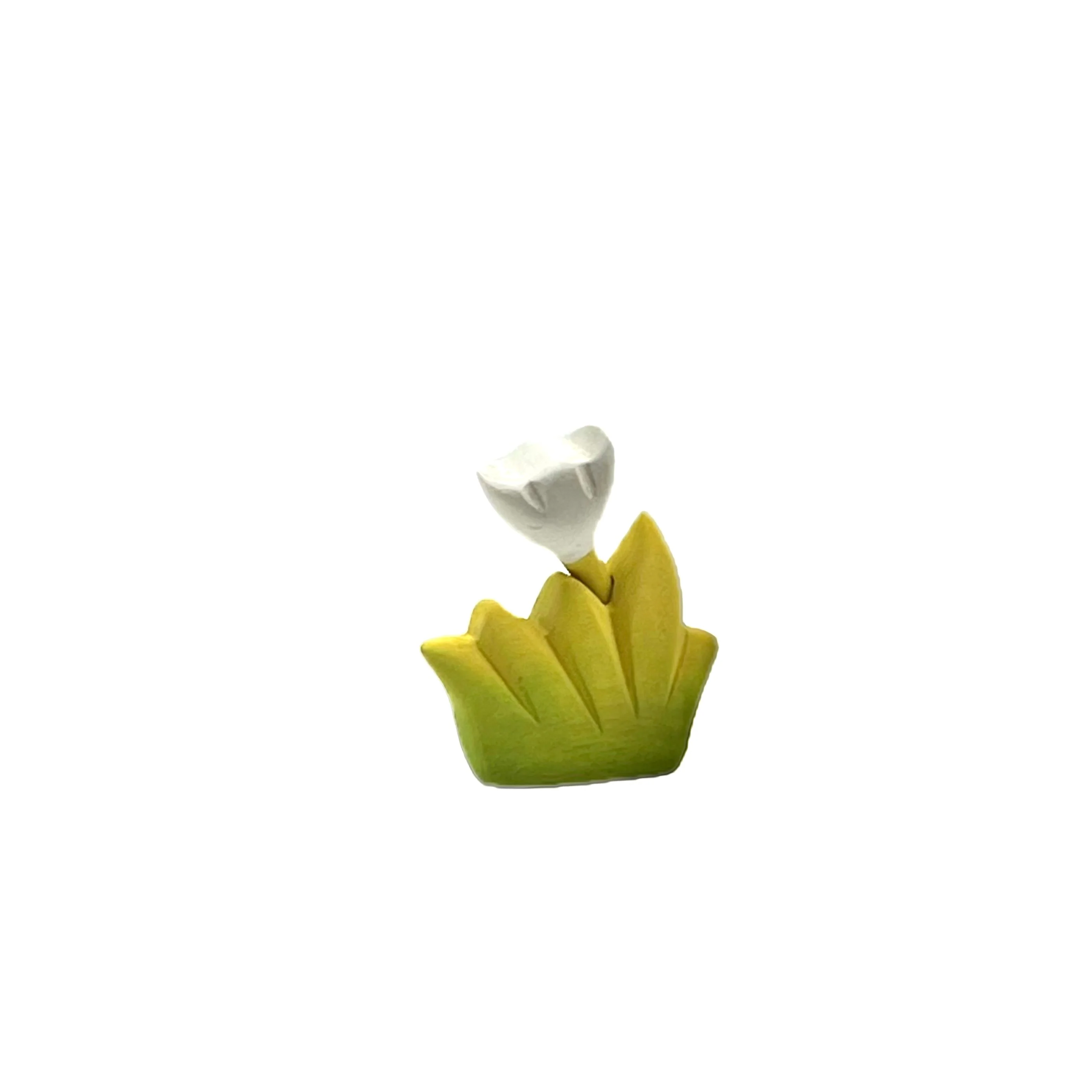 Handcrafted Open Ended Wooden Toy Tree and Landscaping - Grass with White Flower Small - Image 2