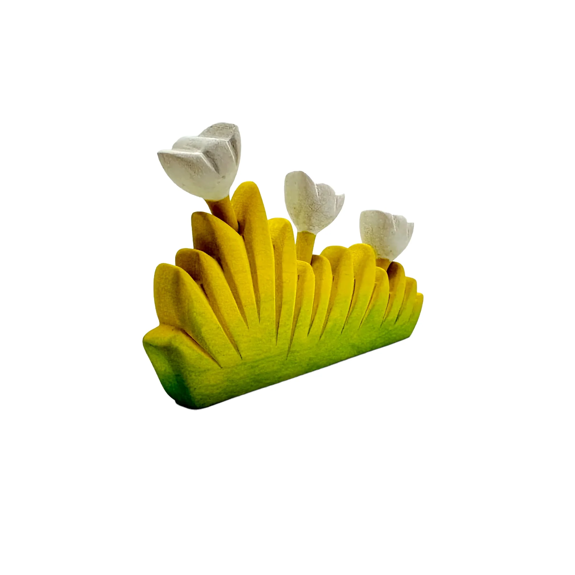 Handcrafted Open Ended Wooden Toy Tree and Landscaping - Grass with White Flowers Large - Image 2