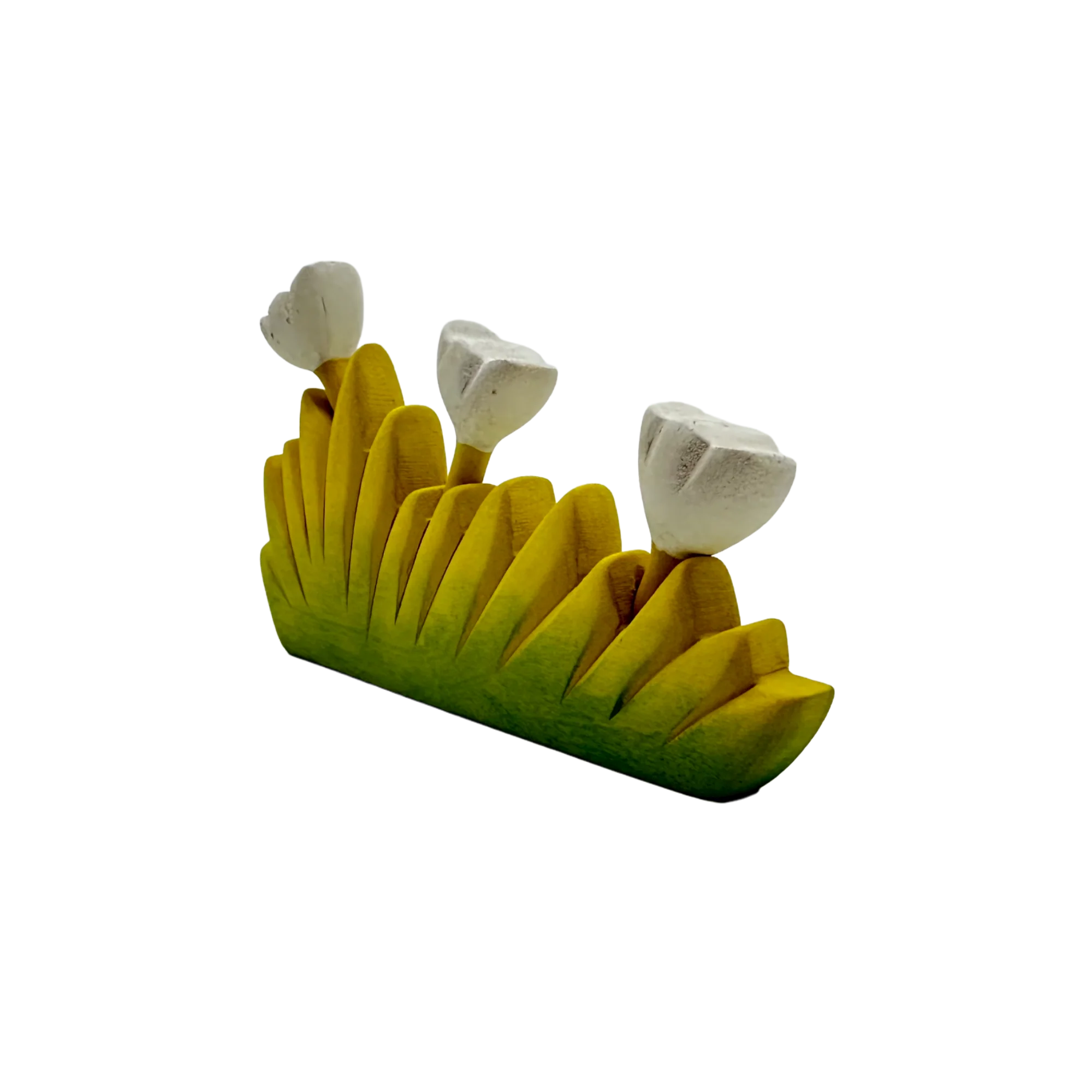 Handcrafted Open Ended Wooden Toy Tree and Landscaping - Grass with White Flowers Large - Image 3