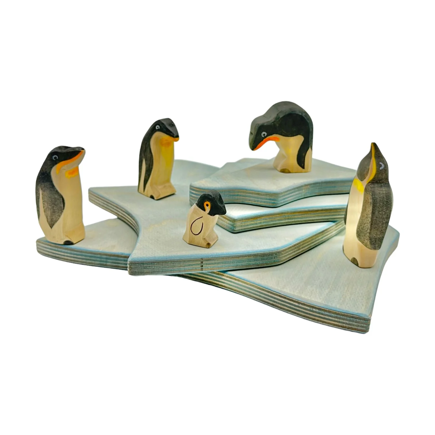Handcrafted Open Ended Wooden Toy Tree and Landscaping - Ice Flow 4 Parts - Image 4