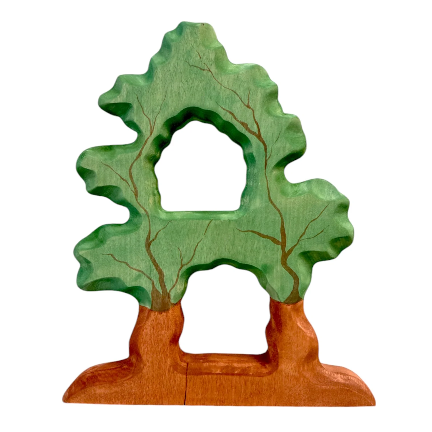 Handcrafted Open Ended Wooden Toy Tree and Landscaping - Large and Small Bird Tree - Image 5