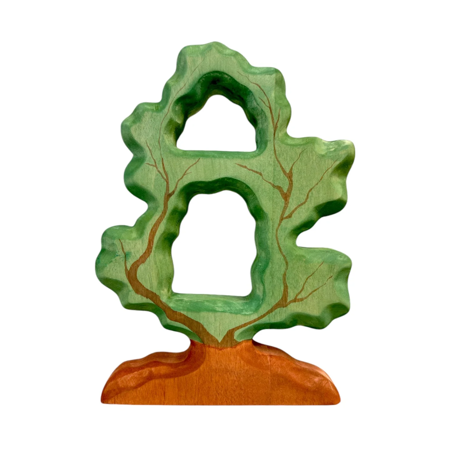 Handcrafted Open Ended Wooden Toy Tree and Landscaping - Large and Small Bird Tree - Image 6
