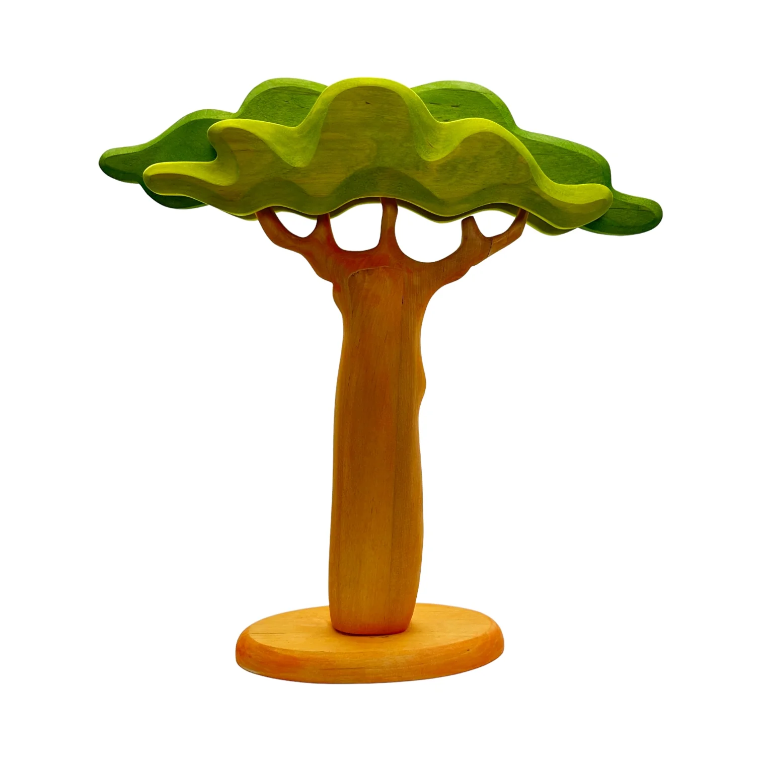 Handcrafted Open Ended Wooden Toy Tree and Landscaping - Large Baobab Tree Tall