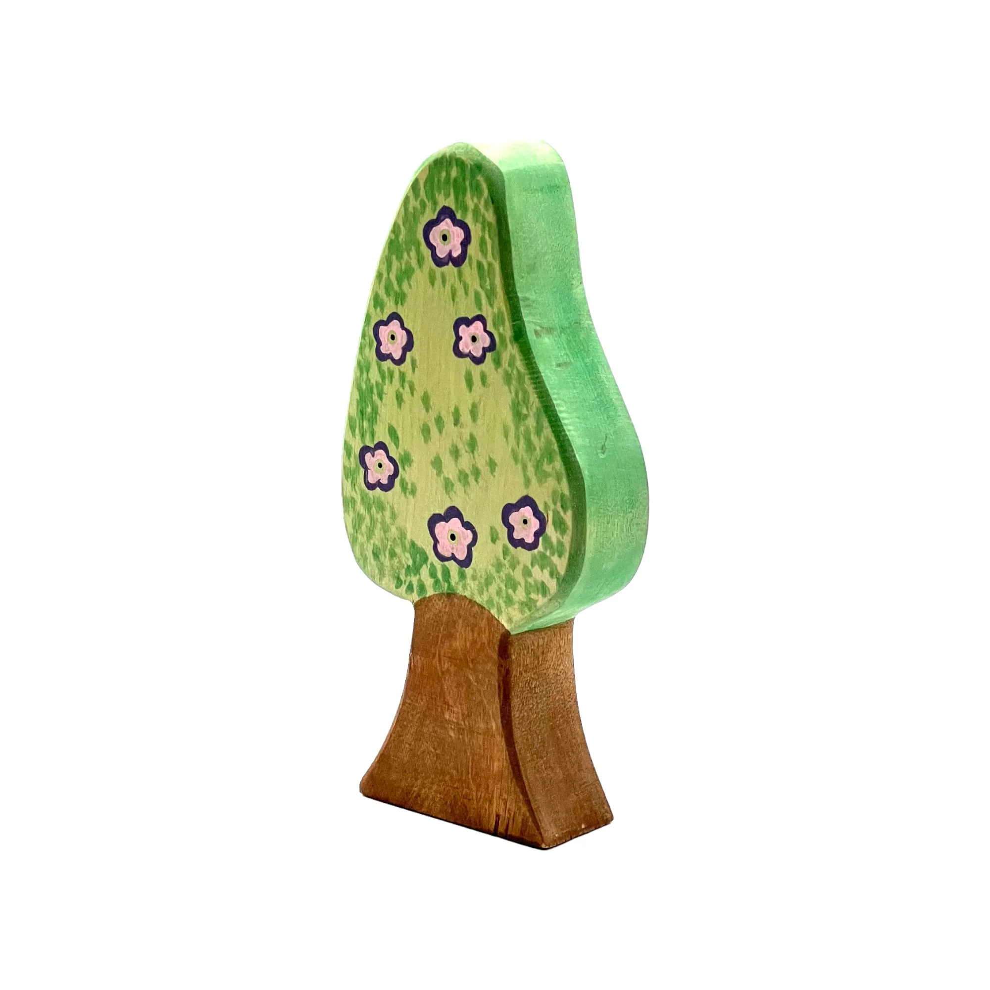 Handcrafted Open Ended Wooden Toy Tree and Landscaping - Lilac Tree