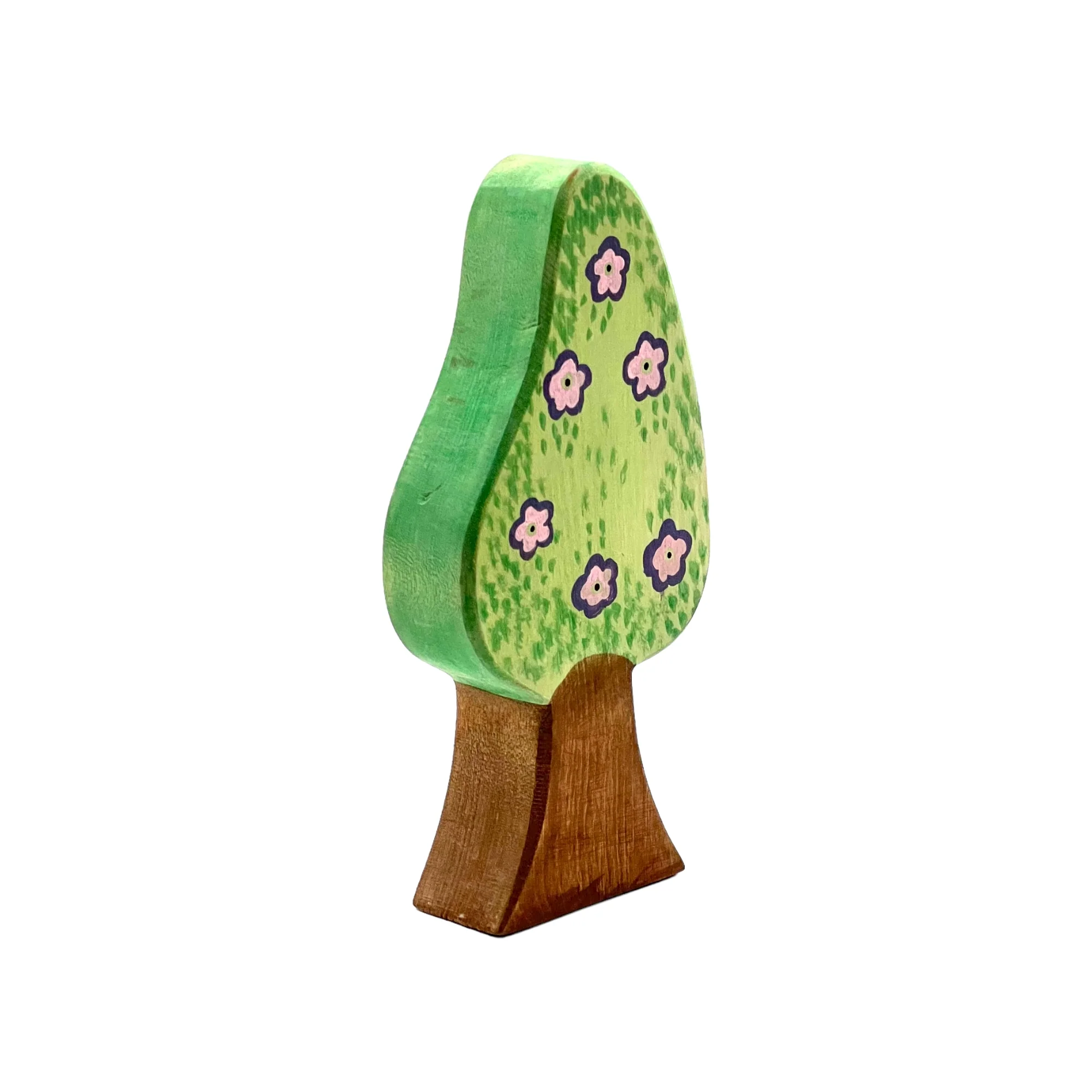 Handcrafted Open Ended Wooden Toy Tree and Landscaping - Lilac Tree - Image 4
