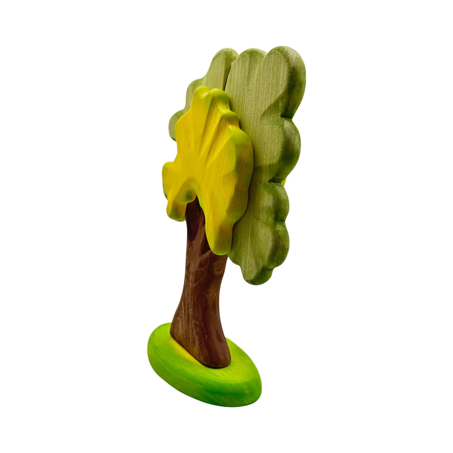 Handcrafted Open Ended Wooden Toy Tree and Landscaping - Oak Green - Image 2