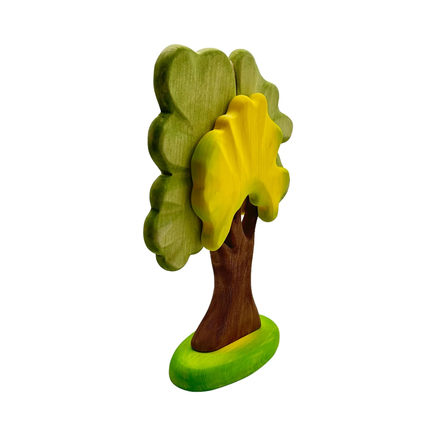 Handcrafted Open Ended Wooden Toy Tree and Landscaping - Oak Green - Image 3
