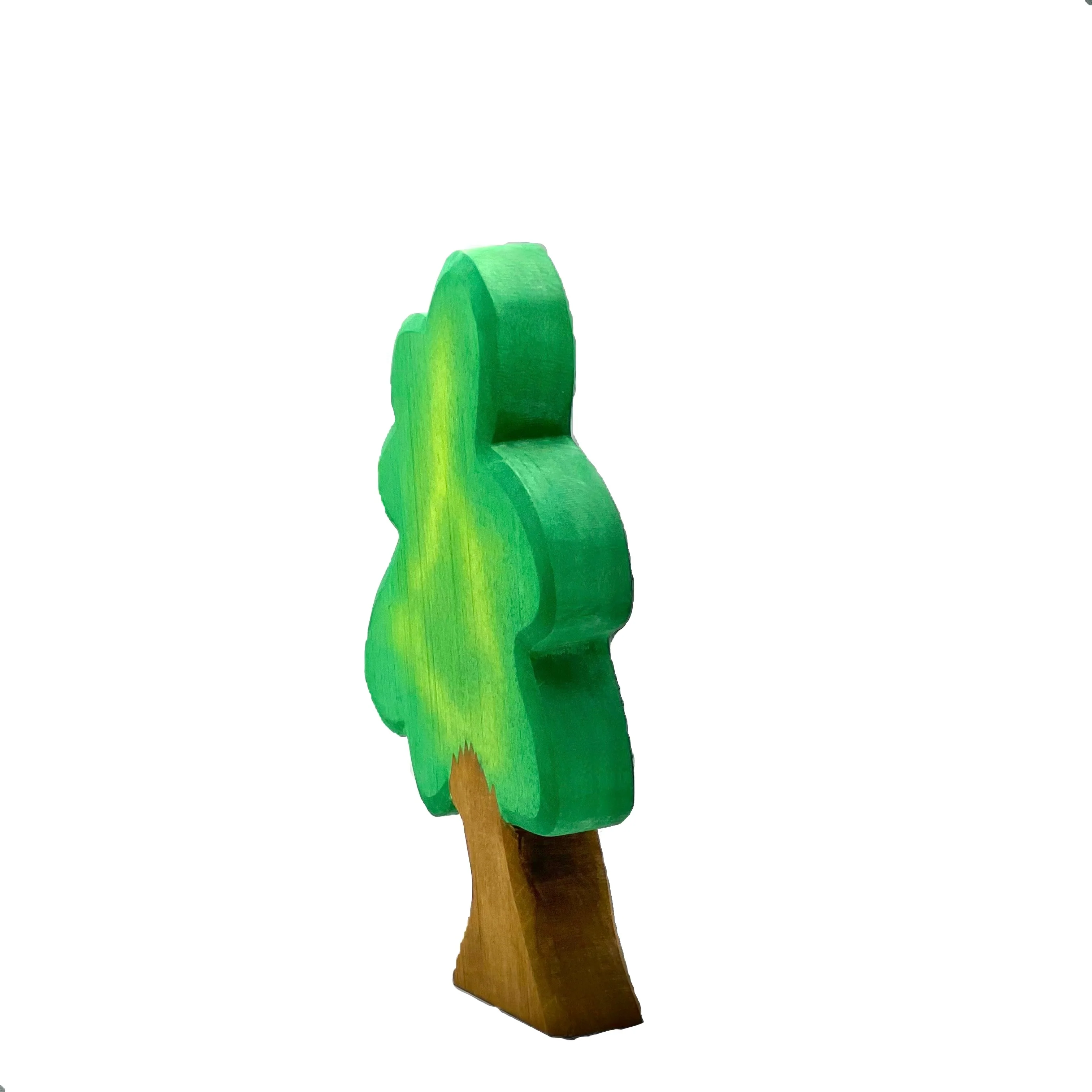 Handcrafted Open Ended Wooden Toy Tree and Landscaping - Oak Small - Image 2
