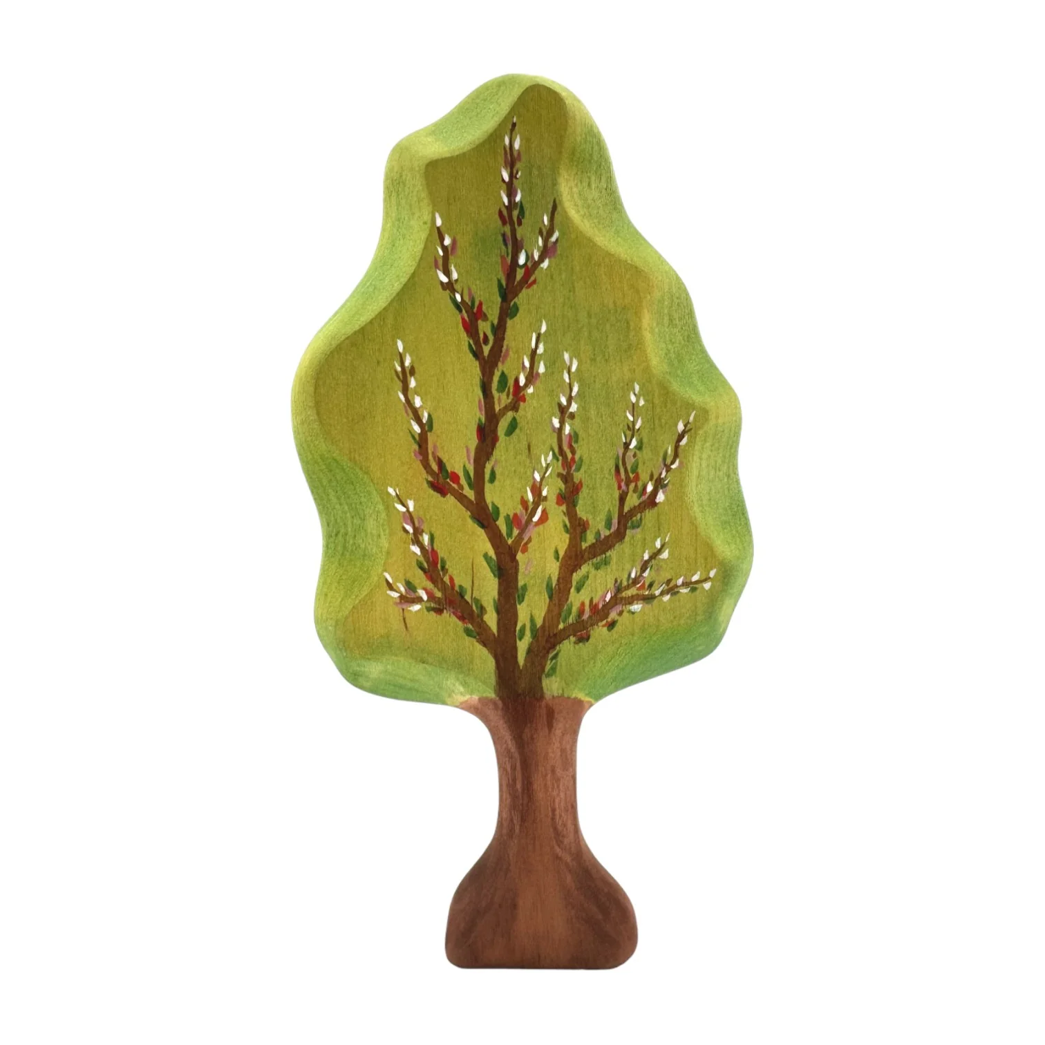 Handcrafted Open Ended Wooden Toy Tree and Landscaping - Pear Tree - Image 4