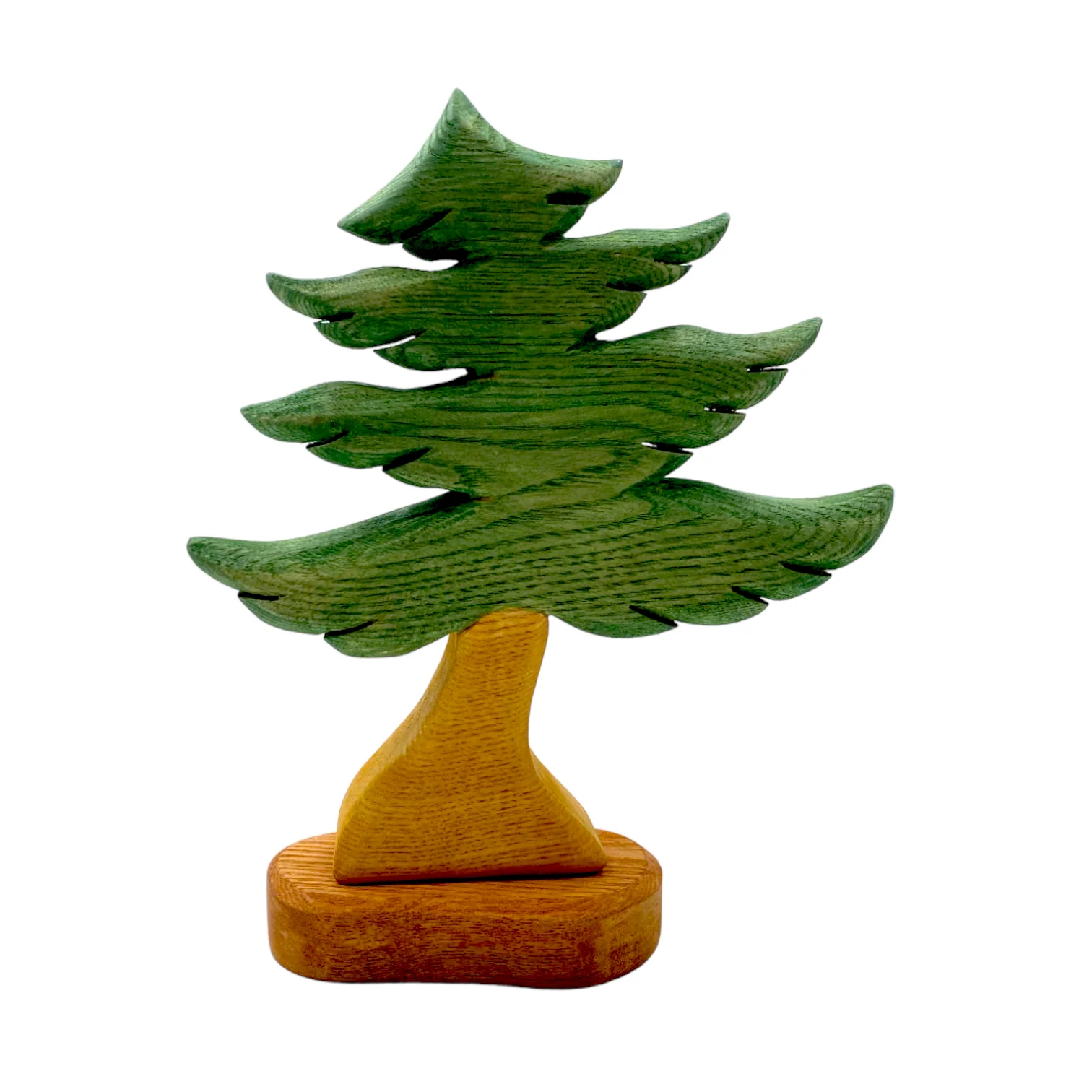 Handcrafted Open Ended Wooden Toy Tree and Landscaping - Pine Tree Medium - Image 3