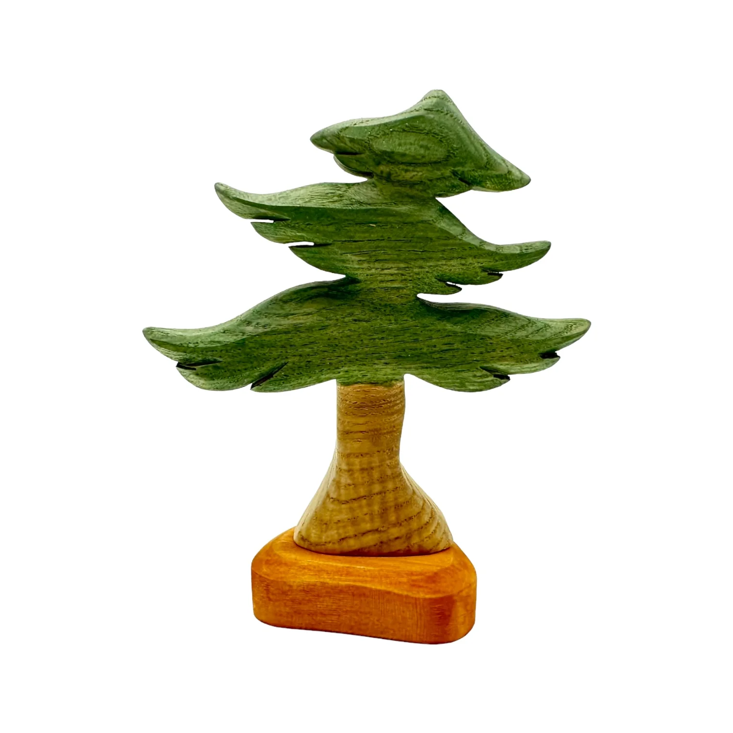 Handcrafted Open Ended Wooden Toy Tree and Landscaping - Pine Tree Small