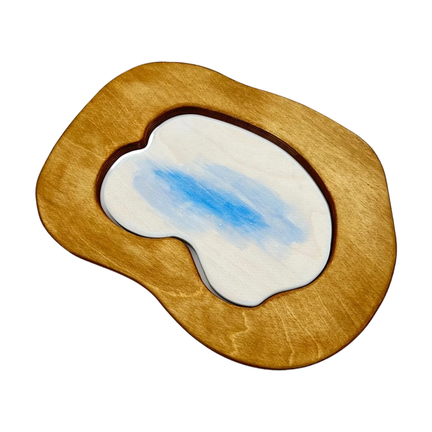 Handcrafted Open Ended Wooden Toy Tree and Landscaping - Pond 2 Parts - Image 2