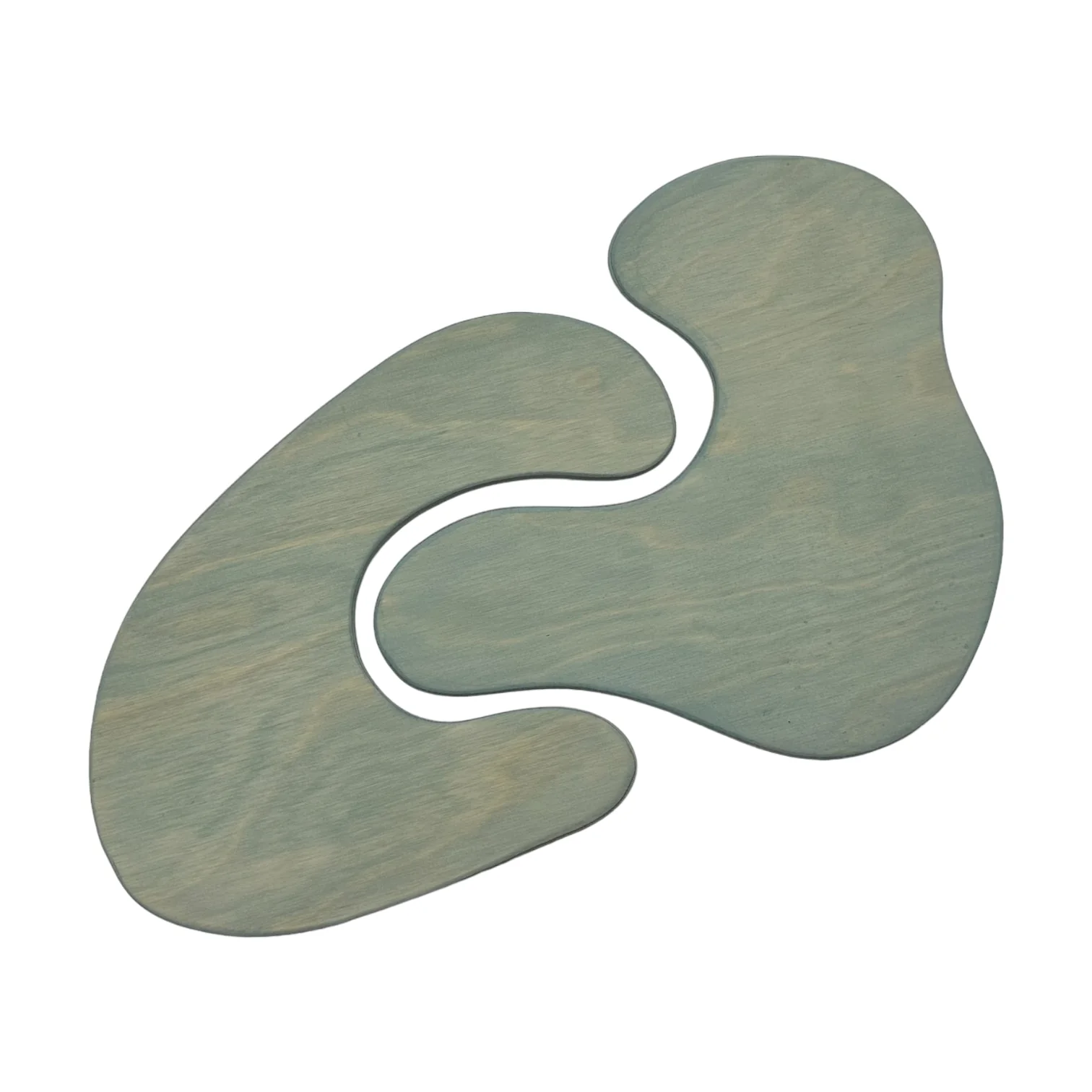 Handcrafted Open Ended Wooden Toy Tree and Landscaping - Pond Plate 2 Parts - Image 2