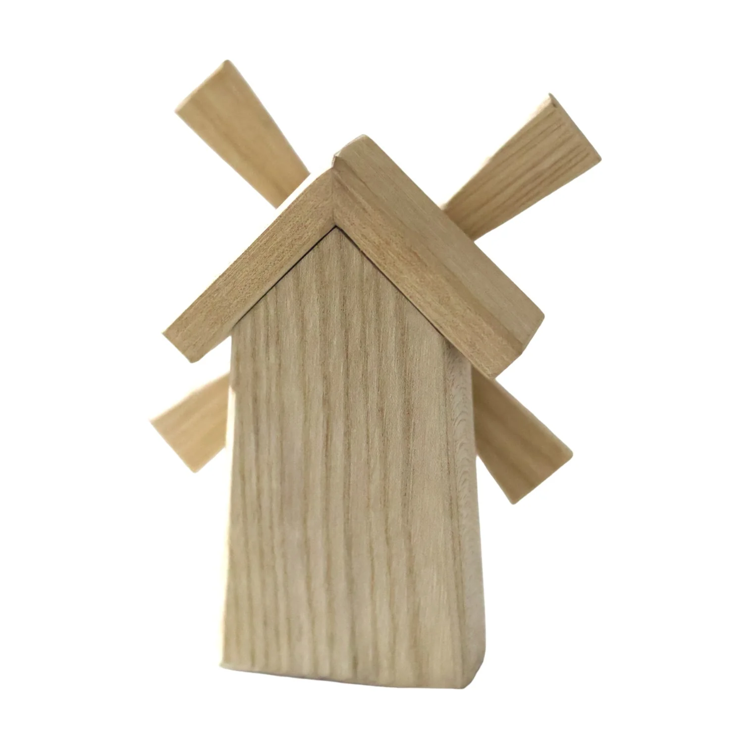 Handcrafted Open Ended Wooden Toy Windmill - Image 3